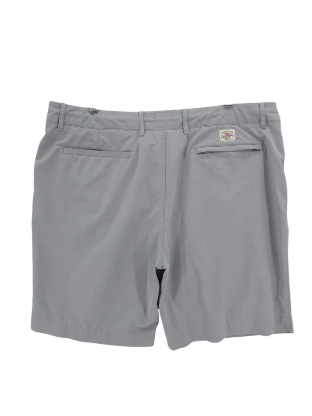 FAHERTY All Day Shorts Light Gray Black Drawstring Stretch Size 38